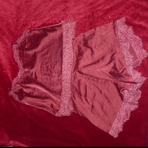 Victoria secret Pink silk Pajama set size medium